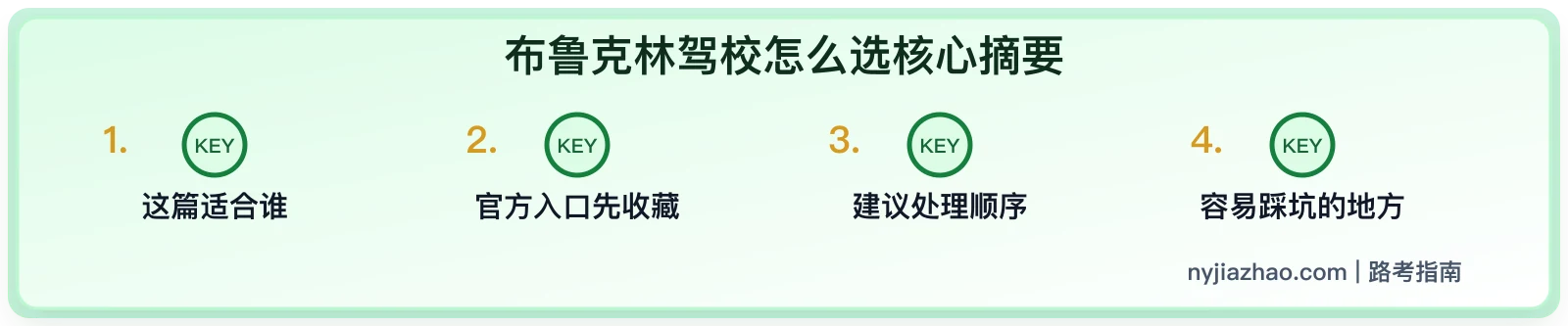 布鲁克林驾校怎么选：新手练车和路考陪考清单